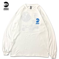 "JAMAICA QUEENS" 6oz US COTTON L/S Tee White