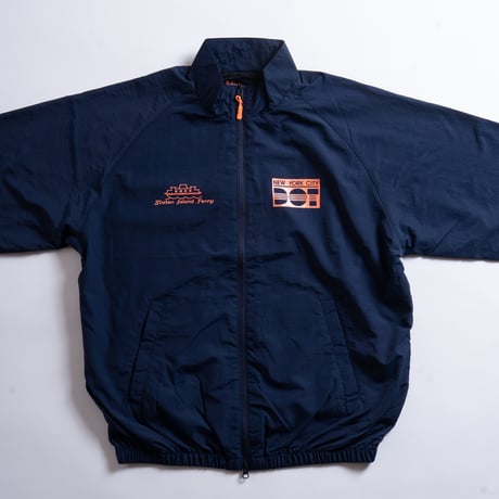 "STATEN ISLAND FERRY CREW TYPE" NYLON TRACK JKT  NAVY