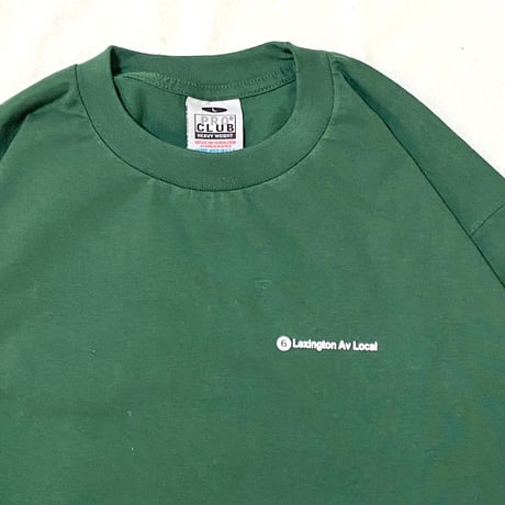 "Lexington Av Local" 6.5oz HeavyWeight L/S Tee Green