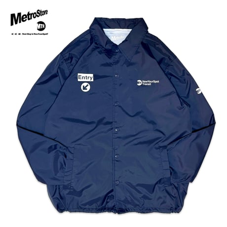 "MetroCard Farewell" NYLON COACH JKT  NAVY