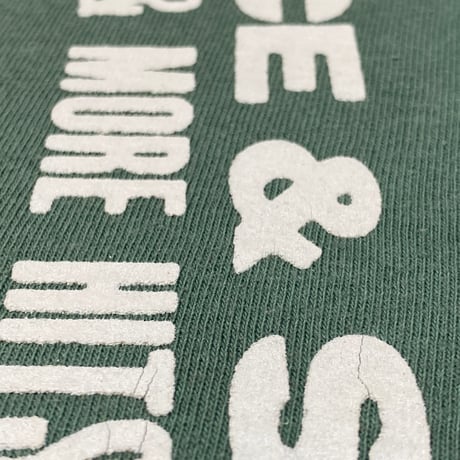 ”CassetteTape＆Crack”  GarmentDye 6.1oz Tee LightGreen