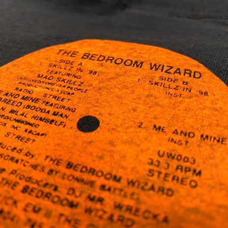 "BedroomWizard" US COTTON 6oz S/S Tee Black