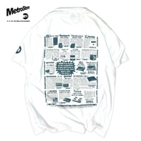 "UPSTAIR RECORDS" Garment Dyed 6.1 oz S/S Tee White