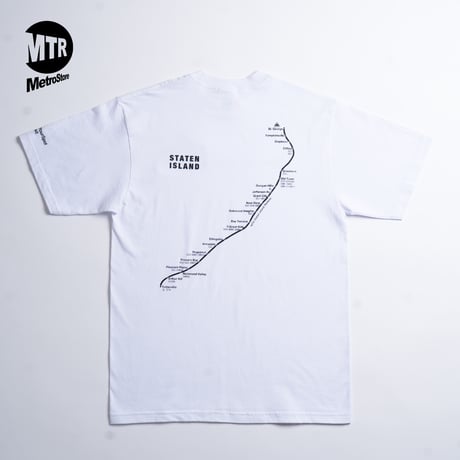 "STATEN ISLAND SUBWAY MAP Pt2" 7.5 oz Max Heavyweight S/S Tee White