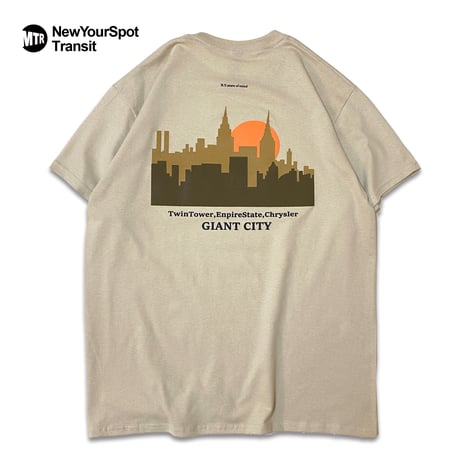 "ViewFromQueens" 6oz US COTTON S/S Tee SAND
