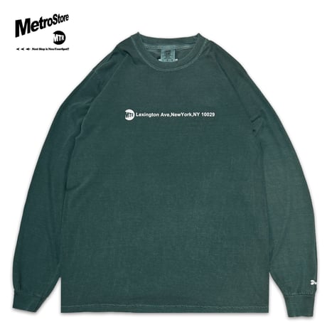 "EAST HARLEM" GarmentDyed 6.1oz L/S Tee DeepGreen