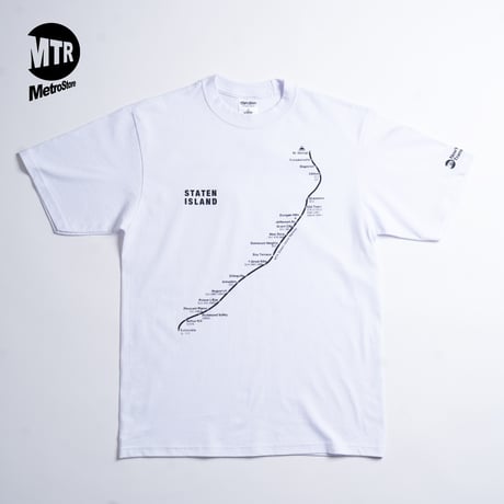 "STATEN ISLAND SUBWAY MAP Pt1" 7.5 oz Max Heavyweight S/S Tee White
