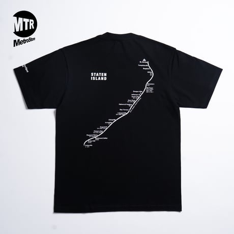 "STATEN ISLAND SUBWAY MAP Pt2" 7.5 oz Max Heavyweight S/S Tee Black
