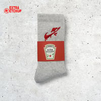 EXTRA KETCHUP "SWOOSH DRIP" SOCKS GRAY