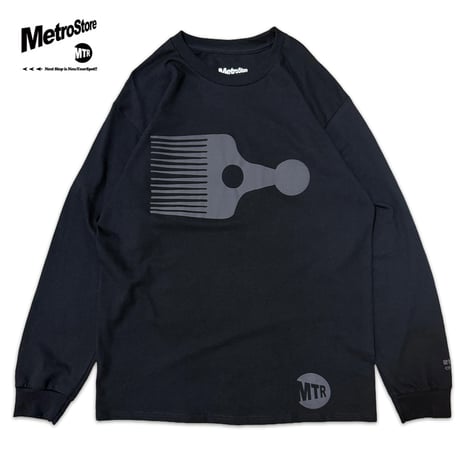 ”Return of the 90`s" BoroughCheck 6oz US COTTON L/S Tee Black