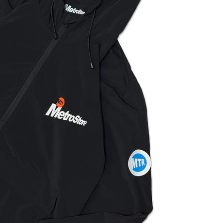 "MTR BASIC" NYLON ANNORAK PARKA BLACK