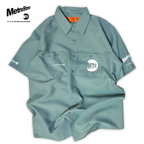 "KENNEDY FRIED CHICKEN" 4.25oz RED KAP WorkShirt LightGreen