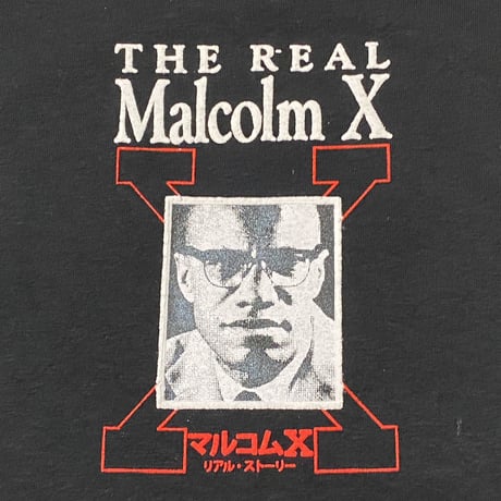 "Real Malcolm X" US COTTON 6oz  L/S Tee BLK