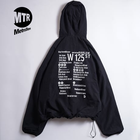 "THE HARLEM" Reversivle NYLON FREECE JKT BLACK