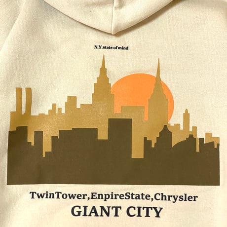 "ViewFromQueens" 8oz HOODIE SAND