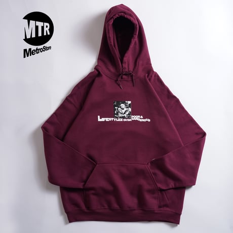 "BIG L DEBUT ALBUM AD" 8oz Hoodie BURGANDY