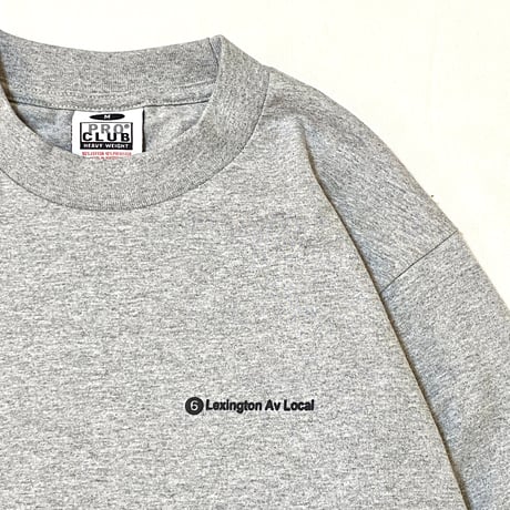 "Lexington Av Local" 6.5oz HeavyWeight L/S Tee Gray