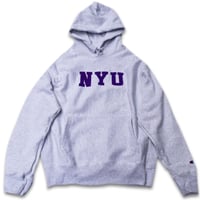 NYU  CHAMPION HEAVY WEIGHT HOODIE