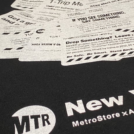 "The MetroCard" 6.5oz HeavyWeight L/S Tee BLK
