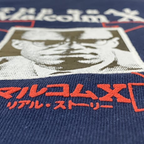 "Real Malcolm X" US COTTON 6oz  L/S Tee NAVY