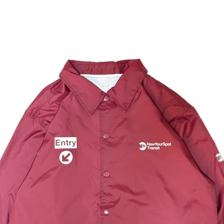 "MetroCard Farewell" NYLON COACH JKT  BURGANDY