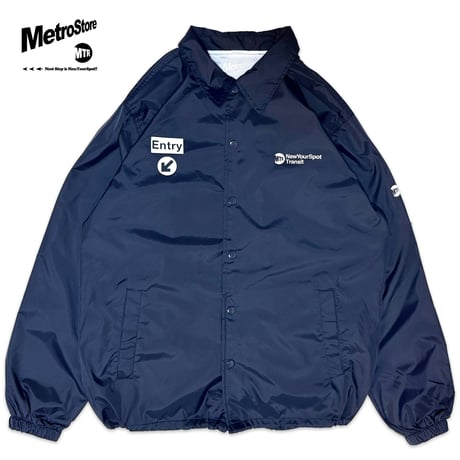 "MetroCard Farewell" NYLON COACH JKT  NAVY
