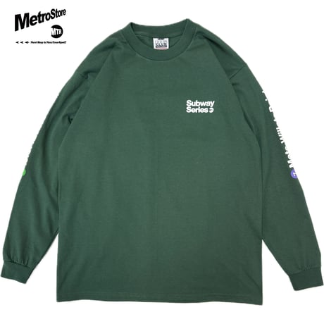 "SubwaySeries"6.5oz HeavyWeight L/S Tee Green