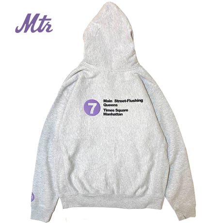 "The 7Train" 13.5oz HeavyWeight Hoodie GreyHeather