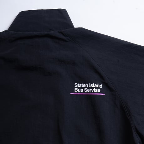 "STATEN ISLAND BUS MAP" NYLON TRACK JKT  BLACK
