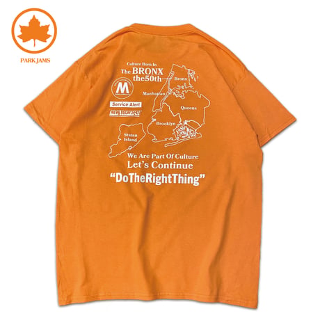 "PARK JAMS" 6oz US COTTON Tee Orange