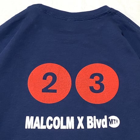 "Real Malcolm X" US COTTON 6oz  L/S Tee NAVY