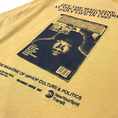 "THE MAGAZINE 1997" 6.1oz Garment Dyed Tee Mastard
