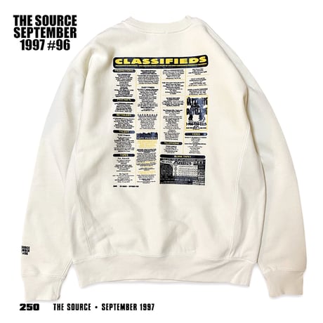 "CLASSIFIEDS 97" HeavyWeightSweat Cream