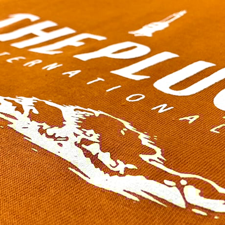 "PLUG INTERNATIONAL" US COTTON 6oz S/S Tee　TexasOrange