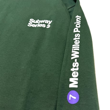 "SubwaySeries"6.5oz HeavyWeight L/S Tee Green