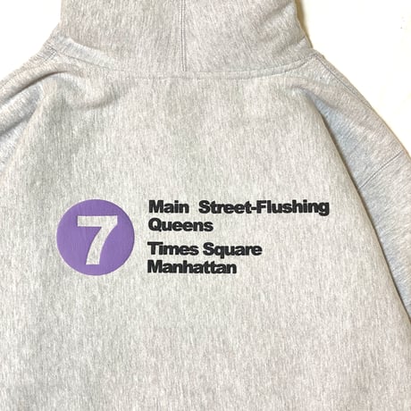 "The 7Train" 13.5oz HeavyWeight Hoodie GreyHeather