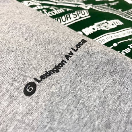 "Lexington Av Local" 6.5oz HeavyWeight L/S Tee Gray