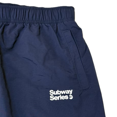 "SubwaySeries"Cottonlike NYLON PANTS  NAVY