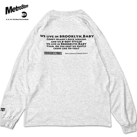 ”Return of the 90`s" BoroughCheck 6oz US COTTON L/S Tee AshGrey