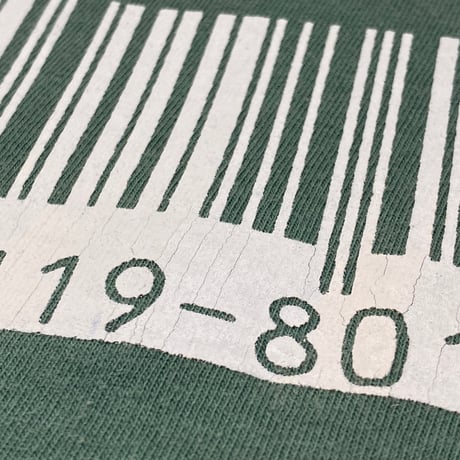 ”CassetteTape＆Crack”  GarmentDye 6.1oz Tee LightGreen