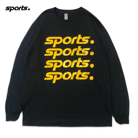 "The SPORTS pt2" 6oz US COTTON L/S Tee BLK
