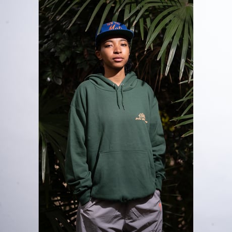 "STATEN ISLAND FERRY CREW TYPE" 10oz COTTON HOODIE ASH GRAY