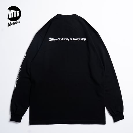"STATEN ISLAND SUBWAY MAP Pt1" 7.5 oz Max Heavyweight L/S Tee Black