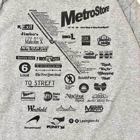 "Lexington Av Local" 6.5oz HeavyWeight L/S Tee Gray
