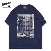 "EAST HARLEM pt2" GarmentDyed 6.1oz Tee Navy