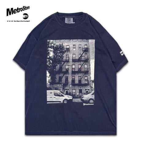 "EAST HARLEM pt2" GarmentDyed 6.1oz Tee Navy
