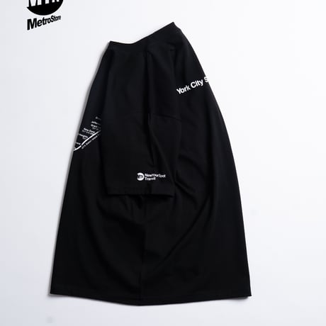 "STATEN ISLAND SUBWAY MAP Pt1" 7.5 oz Max Heavyweight S/S Tee Black