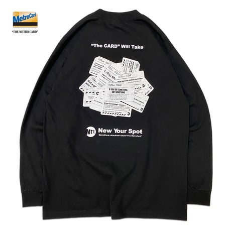 "The MetroCard" 6.5oz HeavyWeight L/S Tee BLK