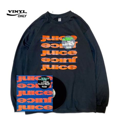 "Juice"  6oz  US Cotton L/S Tee Black