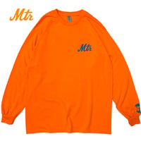 "The 7Train NY Mets" 6oz US COTTON L/S Tee Orange